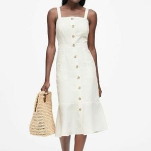 NWT Banana Republic Linen Dress Button Front Dress